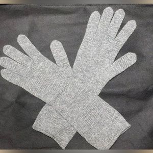 arch4 London luxury gray 100% cashmere gloves midi new in package